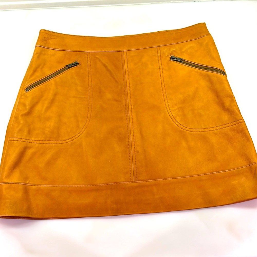 Halogen Leather skirt